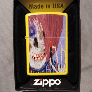 Zippo Yellow Skeleton Design Lighter